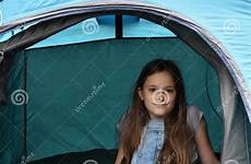 camping girl teenager stock vacations tent camp preview