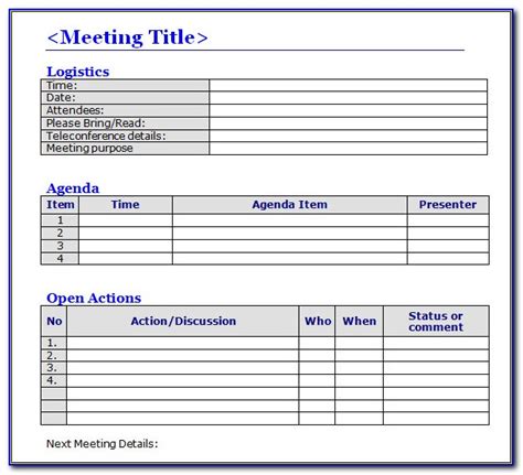 Single Member Llc Meeting Minutes Template