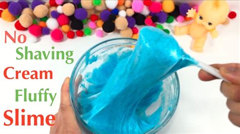 Diy Fluffy Slime Without Shaving Cream How To Make Slime With Hand