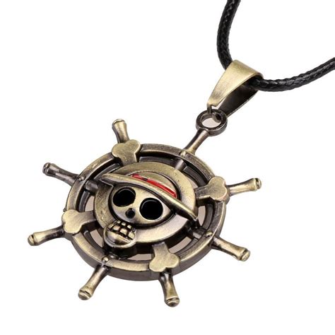 One Piece Skull Luffy Pendant Necklace Otaku