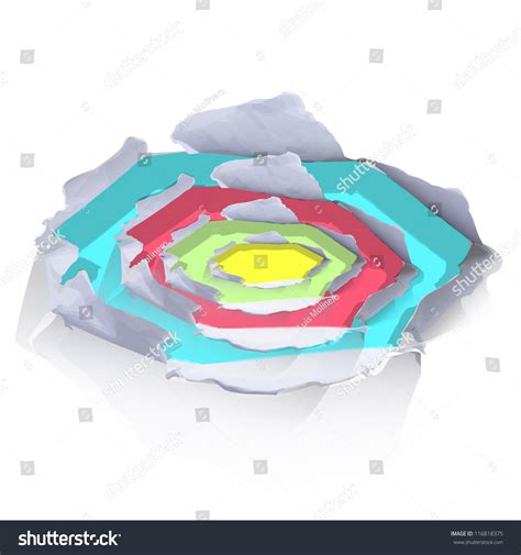 Colorful Realistic Hole Paper Vector Illustration Stock Vector Royalty