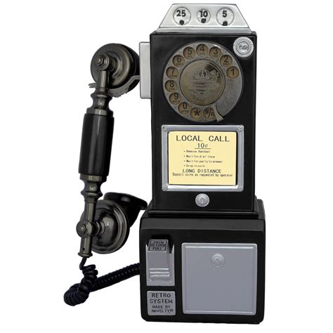 Techplay Retro Classic Rotary Dial Public Phone With