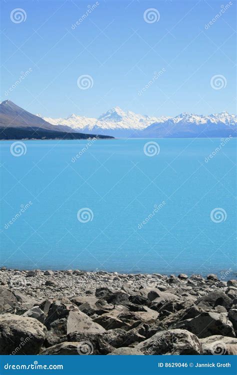 Lake Pukaki Stock Photo Image Of Island Mineral Southern 8629046