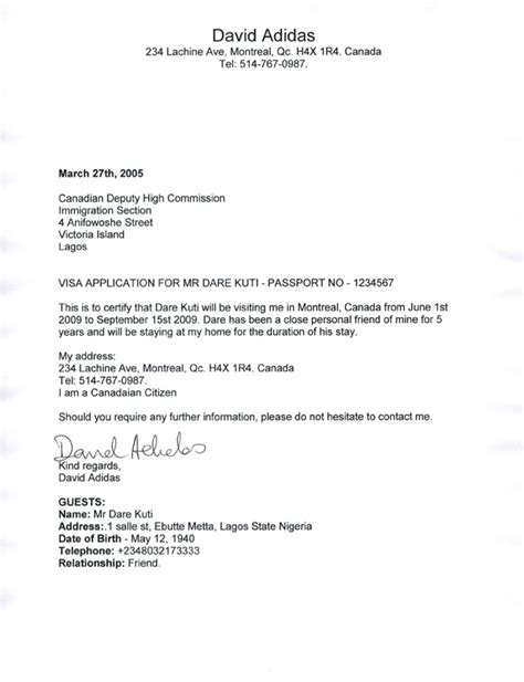 Sample in itation letter for canadian visa. LETTER OF INVITATION FOR PARENTS TO VISIT CANADA ~ Sample ...