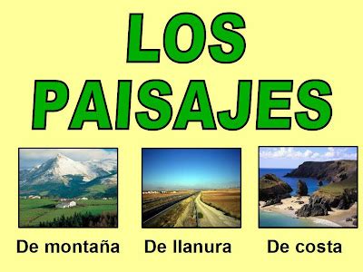 Conocimiento Del Medio Primero Claret Fichas De Repaso Tipos De Paisajes