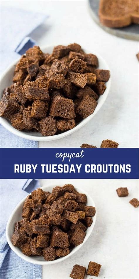Ruby Tuesday Croutons Copycat Pumpernickel Croutons Recipe Rachel