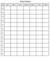 Schedule Chart Template Pictures