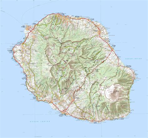 Carte La Réunion à Imprimer