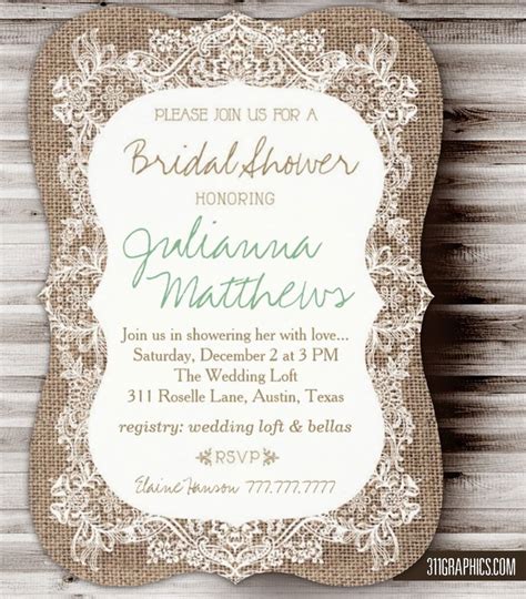 Invitations Announcements Burlap And Lace Bridal Shower Invite Rustic Bridal Shower Invite