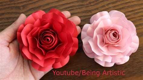 Easy Way To Make Realistic Paper Rose Paper Flower Paper Craft
