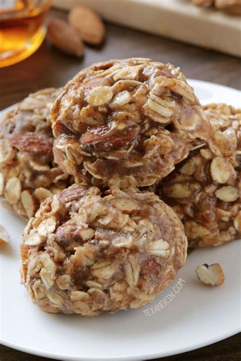 Some peanut butter brands are more liquidiy than others and sometimes the dough. No-bake Maple Almond Butter Cookies (vegan, gluten-free ...
