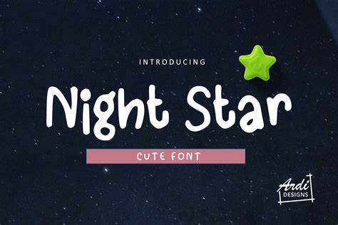 Night Star Font By Ardidesigns Available For 1200 At