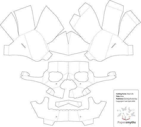Paper Mask Template Skull Template Halloween Paper