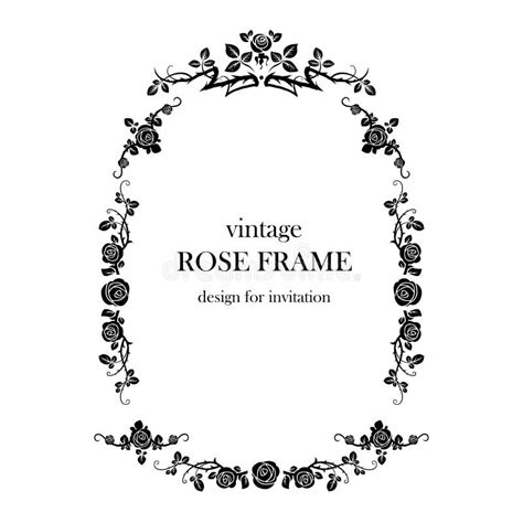 Vintage Roses Frame Stock Vector Illustration Of Branch 252057203