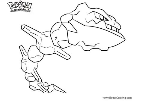 Pokemon Steelix Coloring Pages