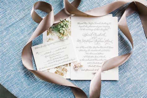Formal Calligraphed Wedding Invitations