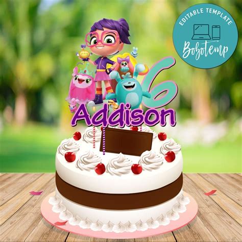 Abby Hatcher Birthday Cake Topper Template Printable Diy