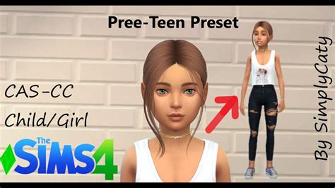 Sims 4 Child Girl Cascc Pree Teen Preset Mod All Cc Links