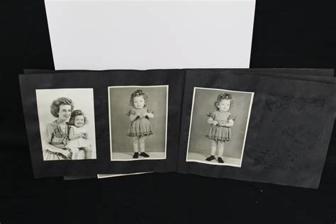 Antique Black Paper Pages Photo Albums With Photos Set Of 2 Etsy