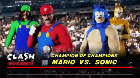 Super Mario Vs Sonic The Hedgehog In A Title Vs Title Match Youtube