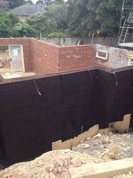 Detail the footing with geotextile bandage. Melbourne Waterproofing Company -Waterproofing-Cement ...