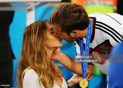 mario goetze of germany kisses girlfriend ann kathrin brommel after news photo getty images