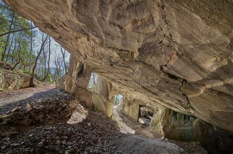 Beautiful Limestone Cave Old Oolitic Stone Quarries In Massone The