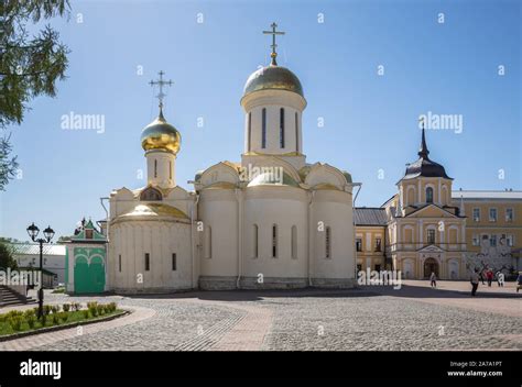 SERGIEV POSAD MOSCOW REGION RUSSIA MAY 10 2018 Trinity Cathedral