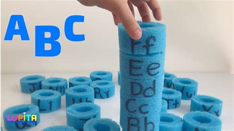 Abc Learning Uppercase And Lowercase Letters With Pool Noodles