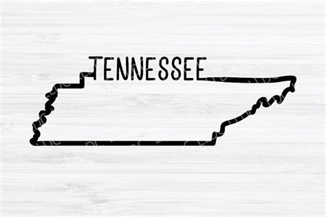 Tennessee Outline Svg Tennessee Svg Tennessee Vector File Etsy