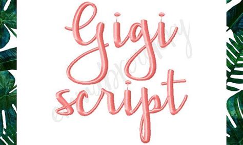 Gigi Script 1 2 3 Calligraphy Embroidery Etsy Embroidery Fonts