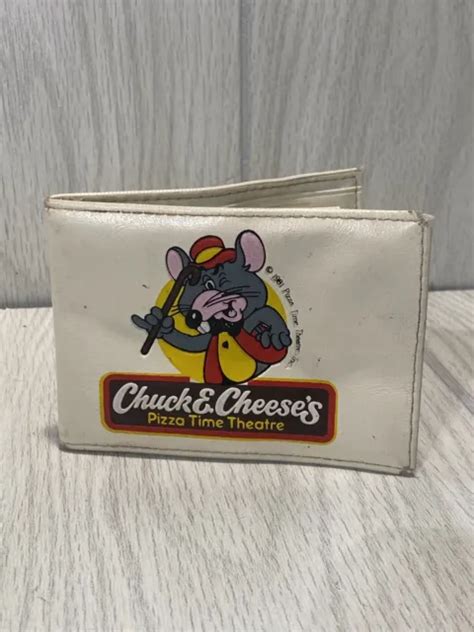 White Chuck E Cheese Wallet 1981 Vintage Pizza Time Theatre 4999