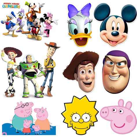 Cartoon Disney Characters Kids Party Fun Face Mask