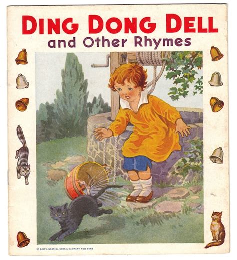 Vintage 1930s Ding Dong Dell And Other Rhymes Childrens Book Sam