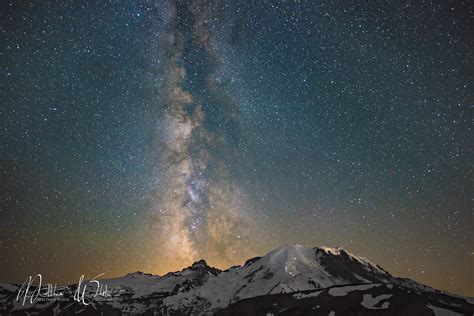 The Milky Way Over Mt Rainier 16 X 24 Matthew White Photography