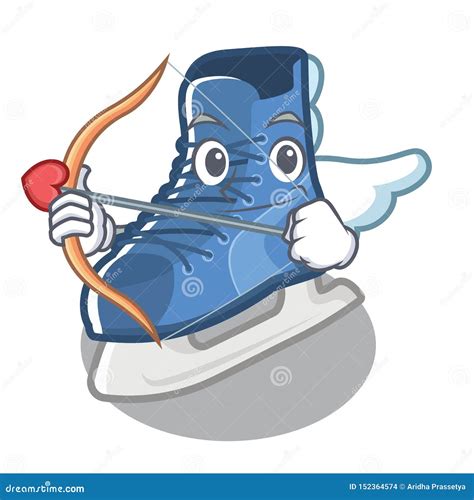 Cupid Ice Skate Isolated With The Mascot Stock Vector Illustration Of
