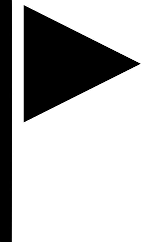 Flag Symbol Of Black Triangular Shape Svg Png Icon Free Download