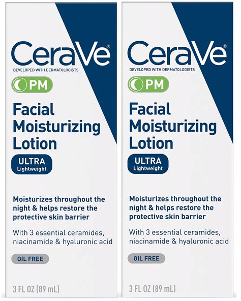 Cerave Facial Moisturizing Lotion Pm 3 Ounce Pack Of 2 Ultra