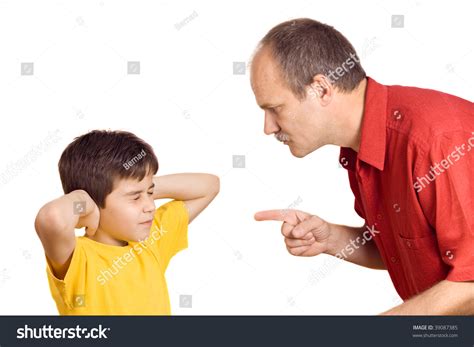 Father Scolding His Son Pointed Finger Stock Photo 39087385 Shutterstock