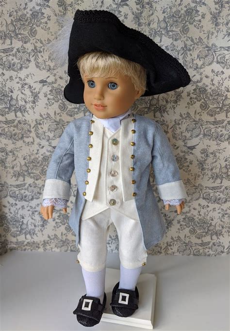 Hayden In A Light Blue Colonial Frock Agpastime American Boy Doll