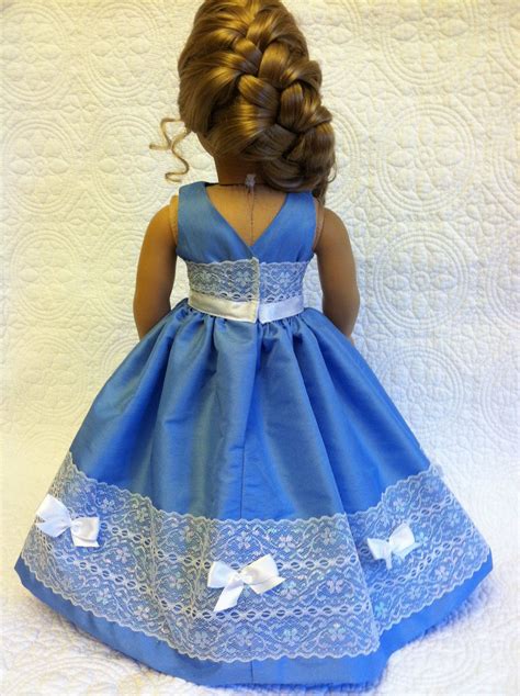 Blue Party Dress Interesting Use Of Lace American Girl Doll