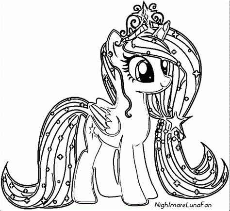 Princess Alicorn Coloring Page Free Printable Pages New Within