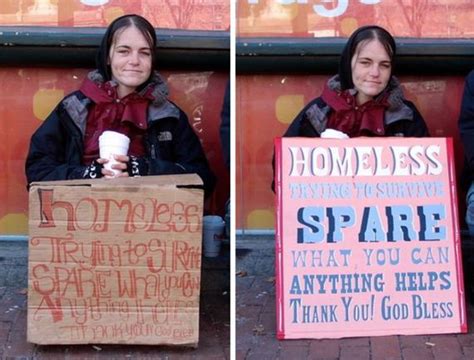 Hand Painted Signs For Homeless People Barnorama