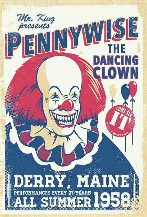 Pennywise The Dancing Clown Poster Art Classic Horror Movies Posters