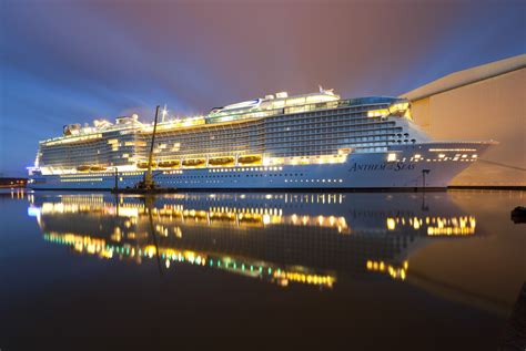 Watch Here Anthem Of The Seas Floats Out For The First Time Royal