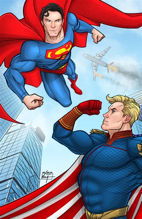 Artwork Superman Vs Homelander Drawn By Me Rdccomics