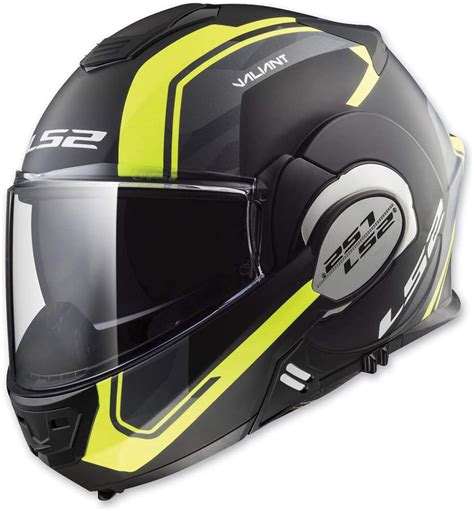 Ls2 Helmets Modular Valiant Helmet Line Matte Blackhi Vis Large