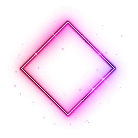 Light Effect Square Png Image Red Pink Neon Light Effect Star Square
