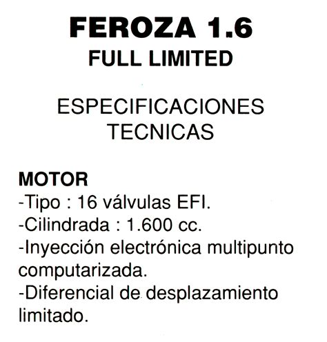 Daihatsu Feroza Full Ficha De Producto Chile Veoautos Cl