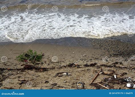 The Black Sea After The Storm Dirty Water Stock Image Image Of